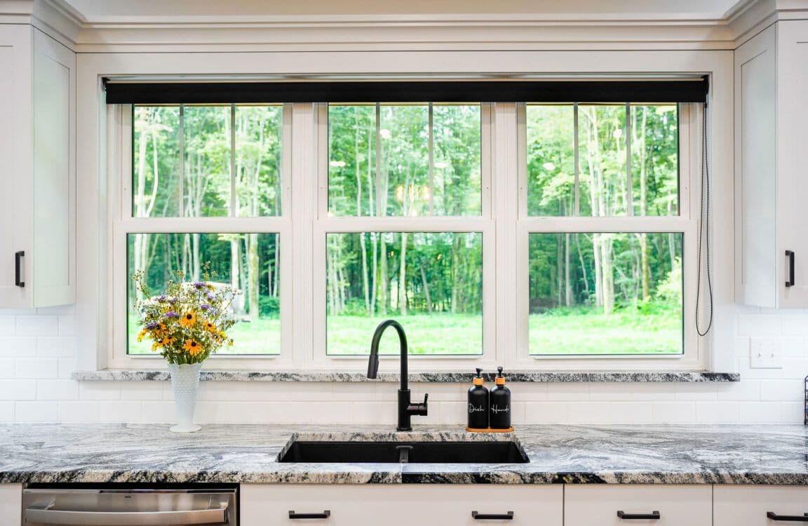 white endure dh windows with flat internal grids